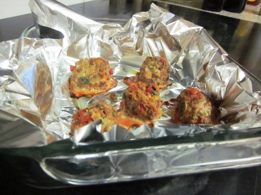 cooked doggy meatballs